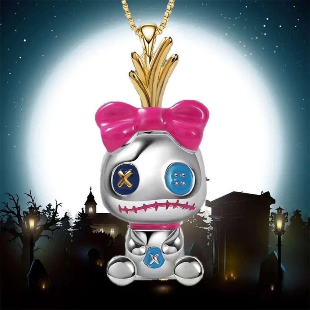 NWT 1pc Lovely Funny Ghost Doll Circus Clown Necklace